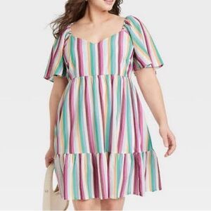 Flutter Sleeve Cotton Dress